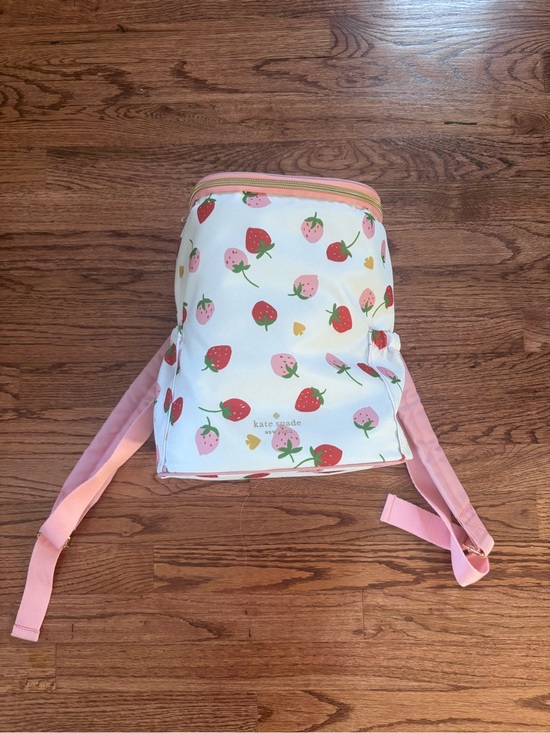 kate spade Handbags - NWT Kate Spade Strawberry Print White and Pink Cooler Backpack